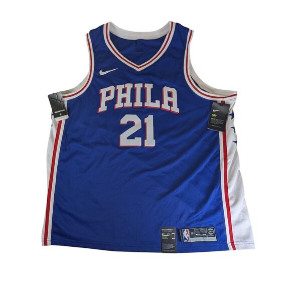 Nike Philadelphia 76ers Joel Embiid Swingman Basketball Jersey Blue 2XL NWT - Picture 1 of 5